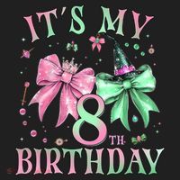 It's My 8th Birthday Witch Green 8 Year Old  Hat thumb 2