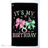 It's My 8th Birthday Witch Green 8 Year Old  Golf Towel thumb 0