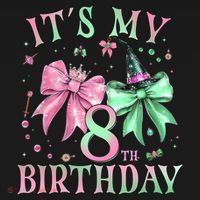 It's My 8th Birthday Witch Green 8 Year Old  Kids Sweatshirt thumb 2