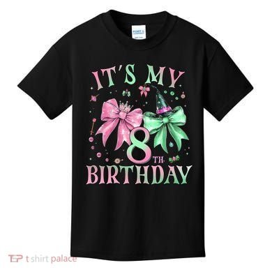 It's My 8th Birthday Witch Green 8 Year Old  Kids T-Shirt