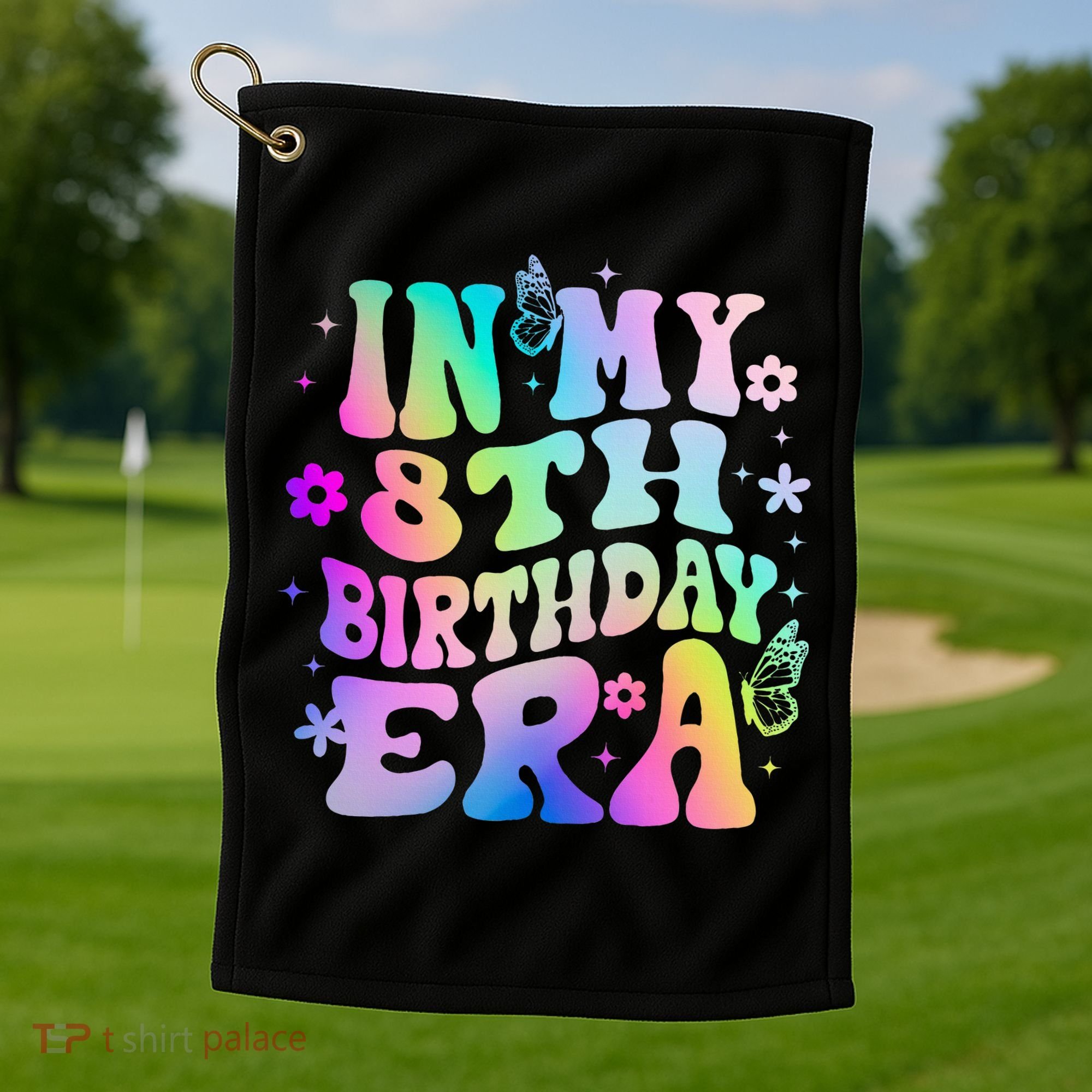 In My 8th Birthday Era 8 Years Birthday Golf Towel