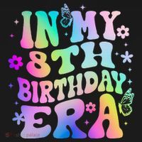 In My 8th Birthday Era 8 Years Birthday Kids Sweatshirt thumb 2