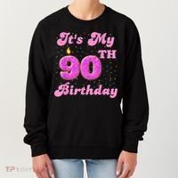 It's My 90th Birthday Donut 90 Years Old Bday Women's Sweatshirt thumb 0