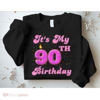 It's My 90th Birthday Donut 90 Years Old Bday Sweatshirt thumb 2