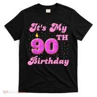It's My 90th Birthday Donut 90 Years Old Bday T-Shirt thumb 0