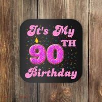 It's My 90th Birthday Donut 90 Years Old Bday Coaster thumb 0