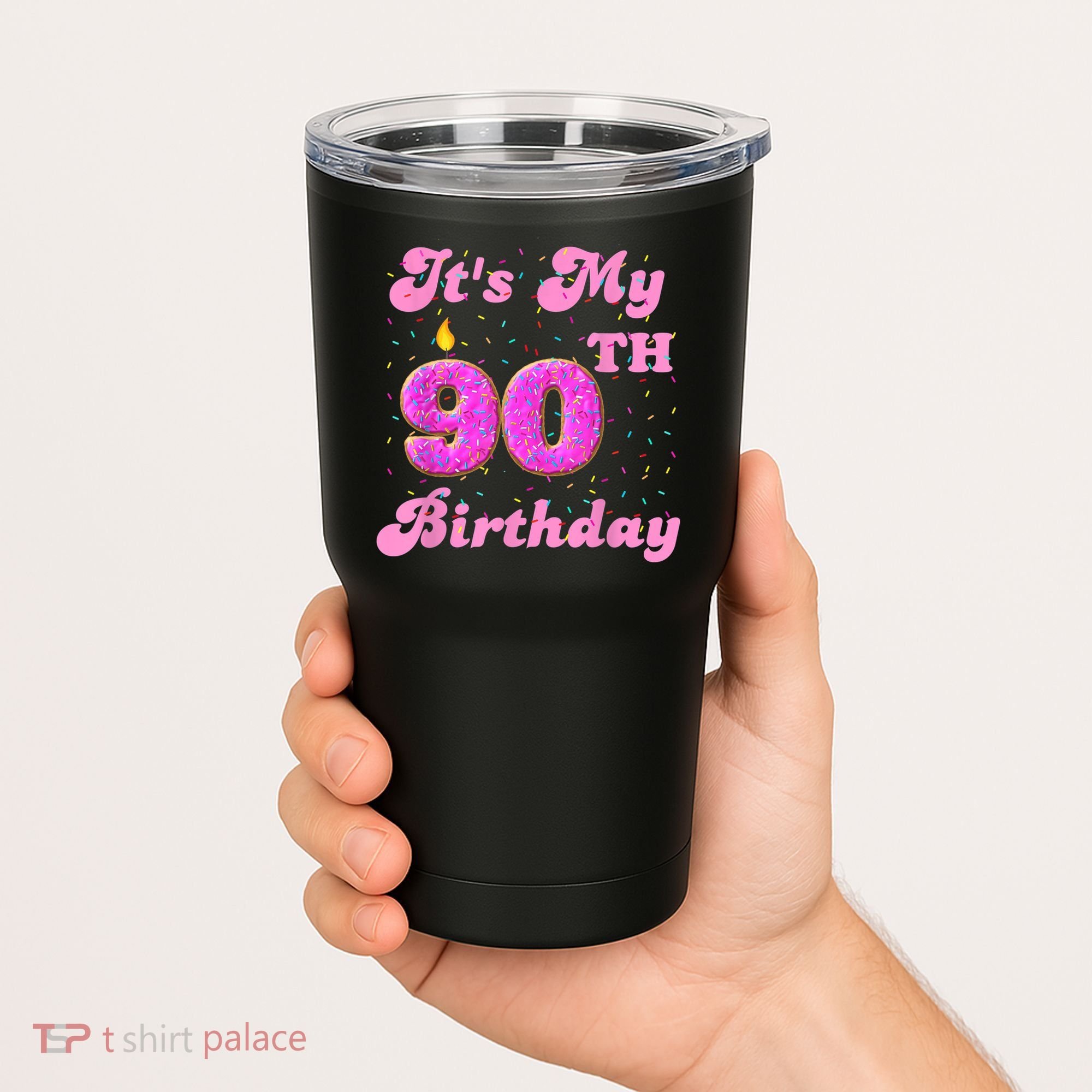 It's My 90th Birthday Donut 90 Years Old Bday Tumbler