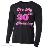 It's My 90th Birthday Donut 90 Years Old Bday Cooling Performance Long Sleeve Crew thumb 0