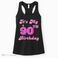 It's My 90th Birthday Donut 90 Years Old Bday Women's Tank Top thumb 0