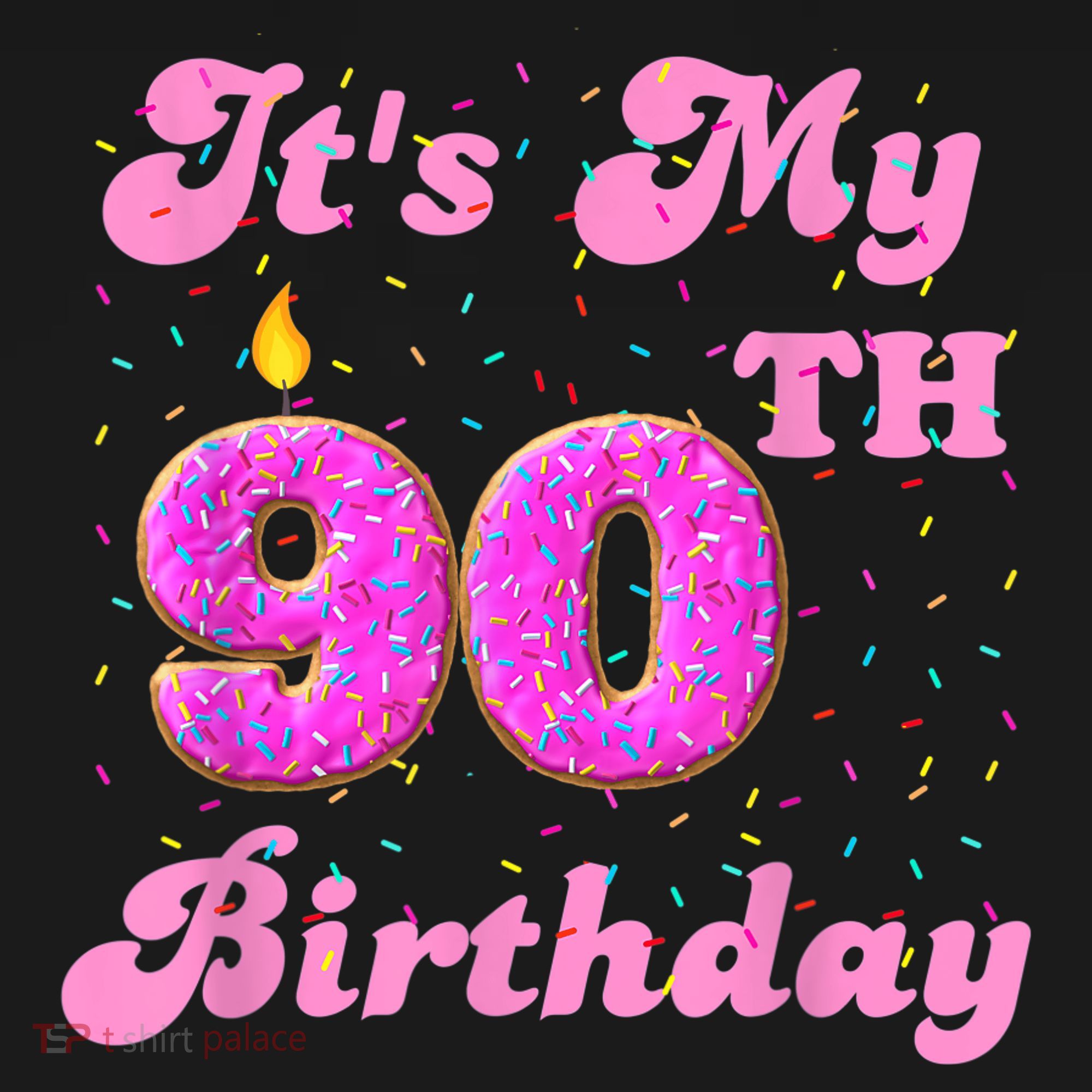 It's My 90th Birthday Donut 90 Years Old Bday Women's Tank Top