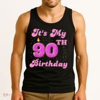 It's My 90th Birthday Donut 90 Years Old Bday Tank Top thumb 3
