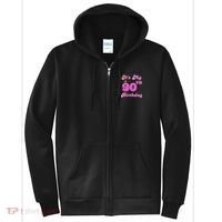 It's My 90th Birthday Donut 90 Years Old Bday Full Zip Hoodie thumb 0