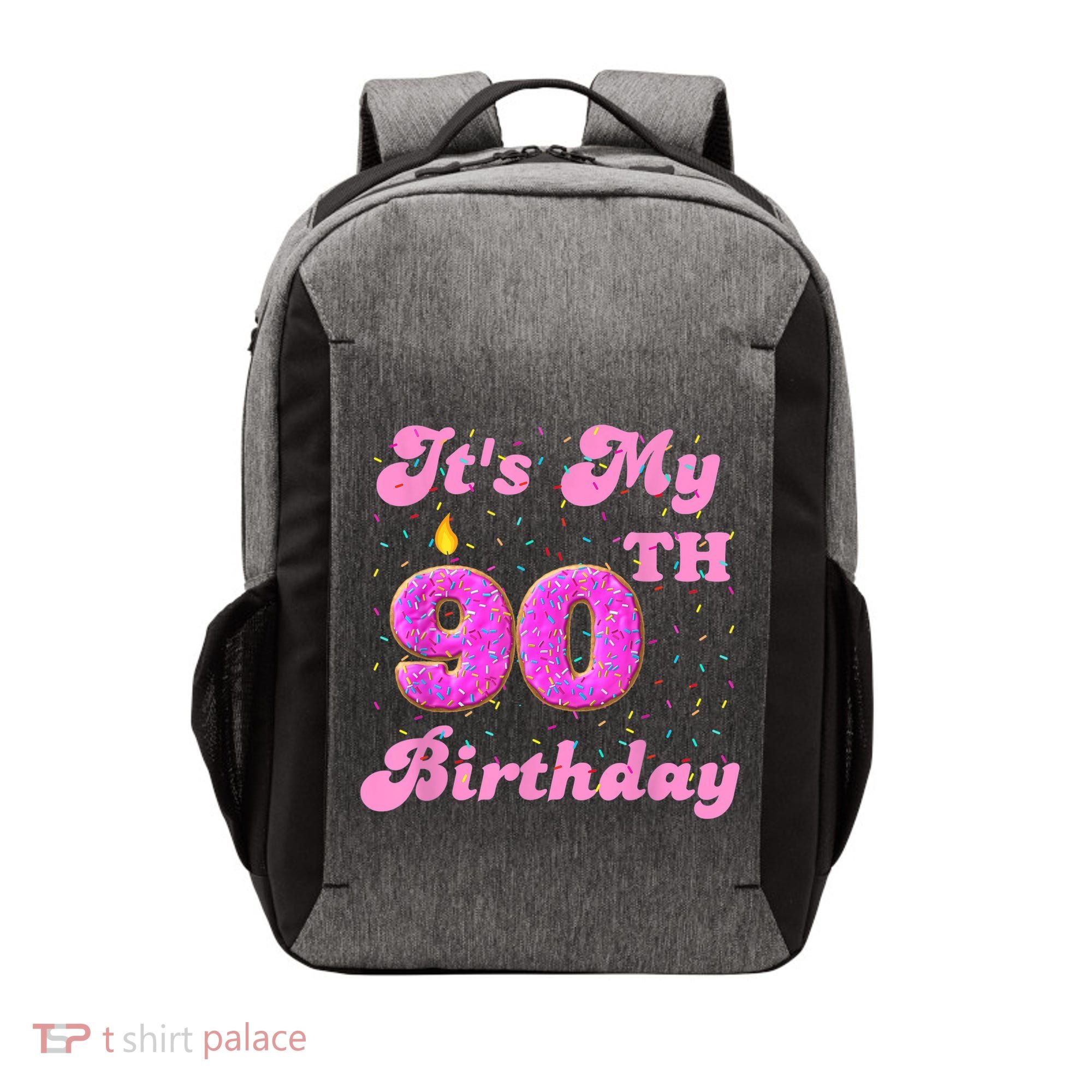 It's My 90th Birthday Donut 90 Years Old Bday Vector Backpack