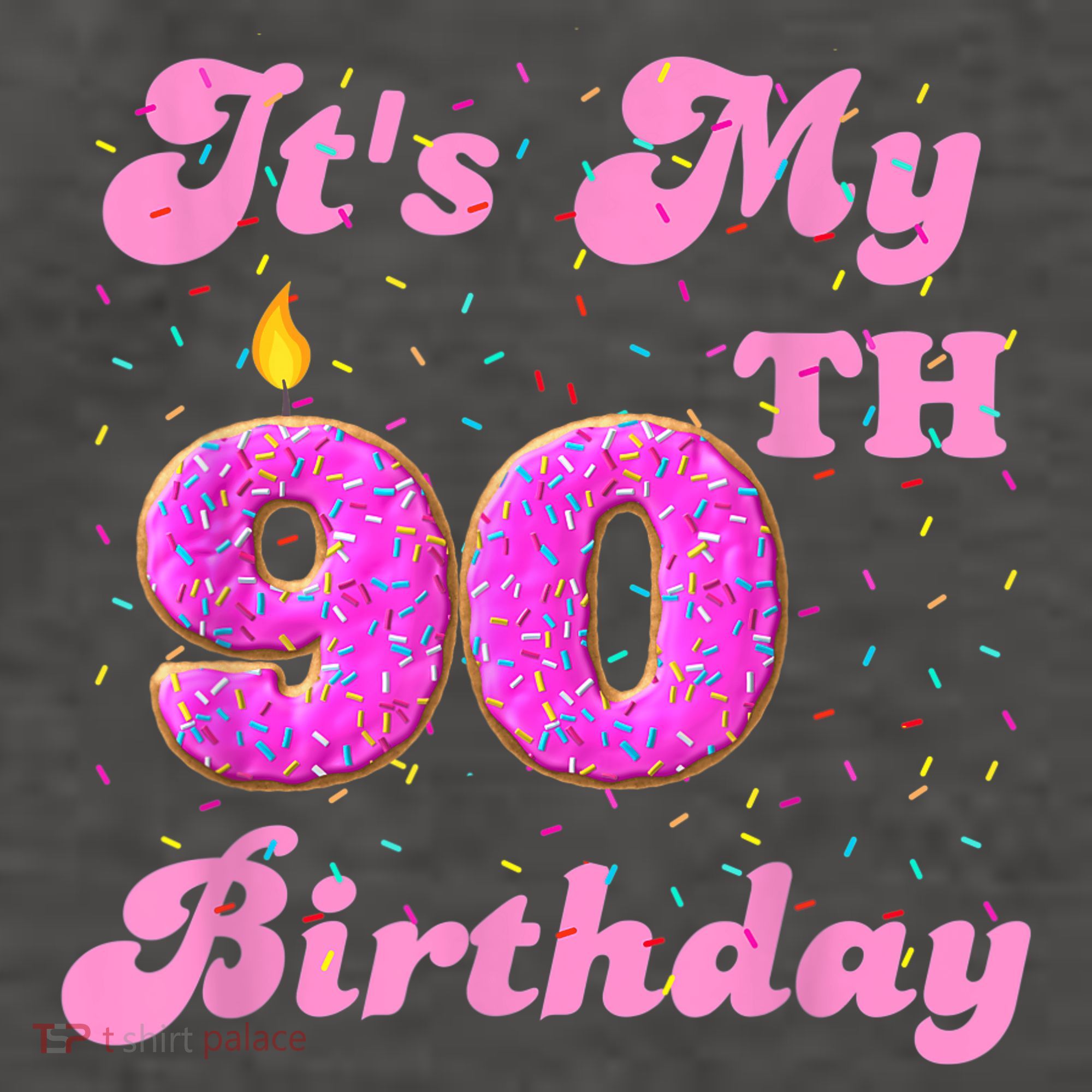 It's My 90th Birthday Donut 90 Years Old Bday Vector Backpack