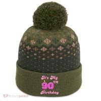 It's My 90th Birthday Donut 90 Years Old Bday The Baniff Cuffed Pom Beanie thumb 0