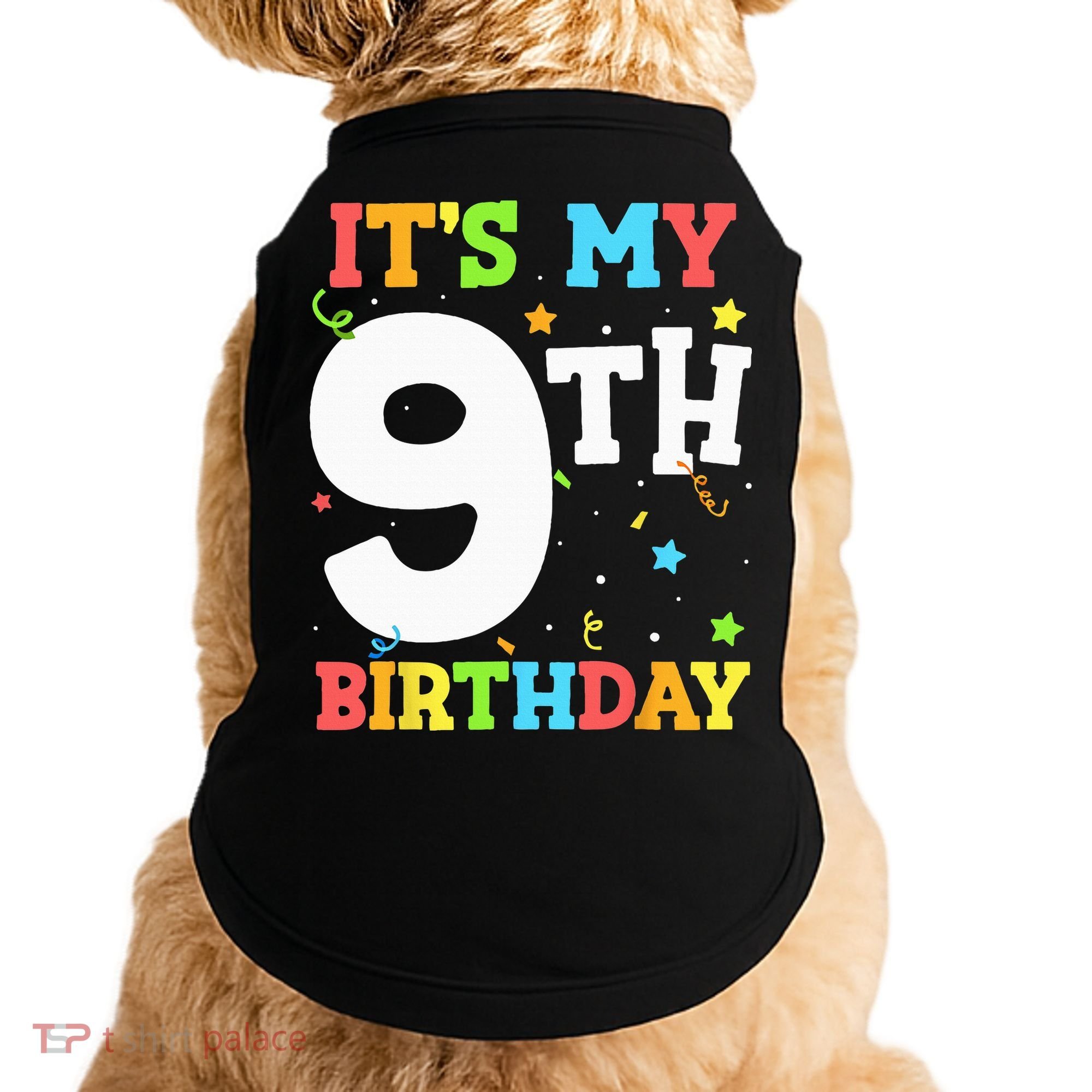 Its My 9th Birthday 9 Nine Happy Birthday Doggie Tank