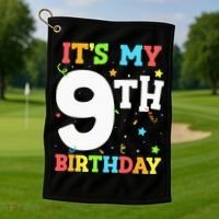 Its My 9th Birthday 9 Nine Happy Birthday Golf Towel thumb 1