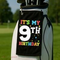 Its My 9th Birthday 9 Nine Happy Birthday Golf Towel thumb 2