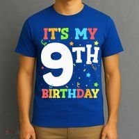 Its My 9th Birthday 9 Nine Happy Birthday T-Shirt thumb 3