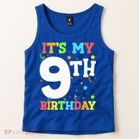 Its My 9th Birthday 9 Nine Happy Birthday Tank Top thumb 2