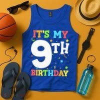 Its My 9th Birthday 9 Nine Happy Birthday Tank Top thumb 4