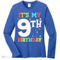 Its My 9th Birthday 9 Nine Happy Birthday Women's Long Sleeve Shirt thumb 0
