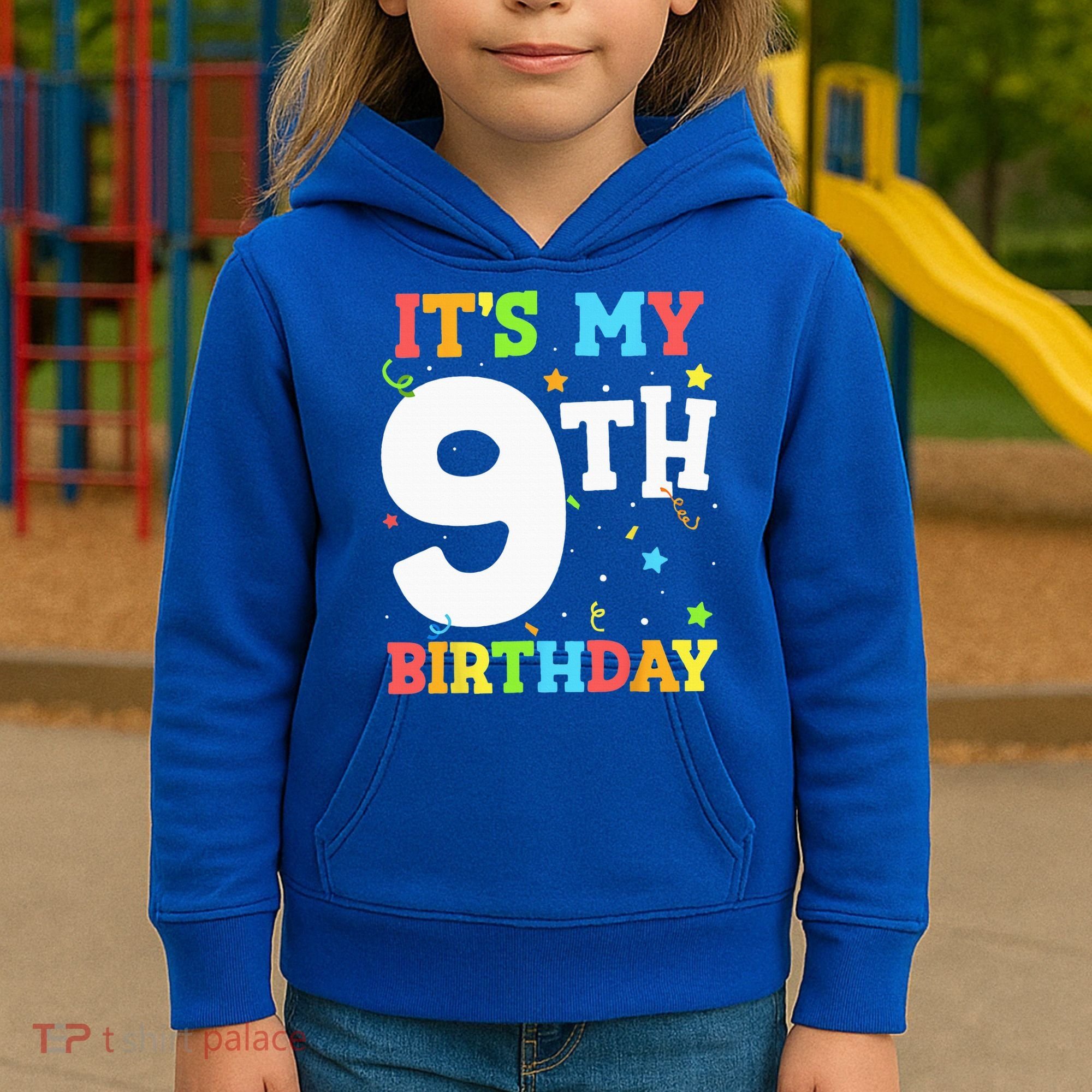 Its My 9th Birthday 9 Nine Happy Birthday Kids Hoodie
