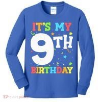 Its My 9th Birthday 9 Nine Happy Birthday Kids Long Sleeve Shirt thumb 0