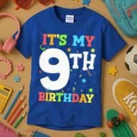 Its My 9th Birthday 9 Nine Happy Birthday Kids T-Shirt thumb 3