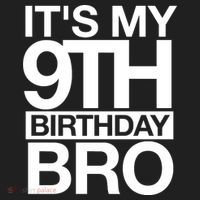 Its My 9th Birthday Bro 9th Birthday Golf Towel thumb 3