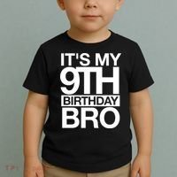 Its My 9th Birthday Bro 9th Birthday Toddler T-Shirt thumb 2