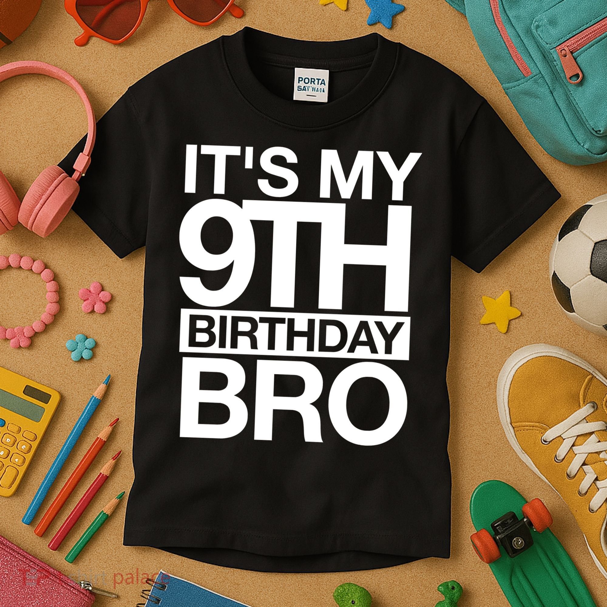 Its My 9th Birthday Bro 9th Birthday Kids T-Shirt
