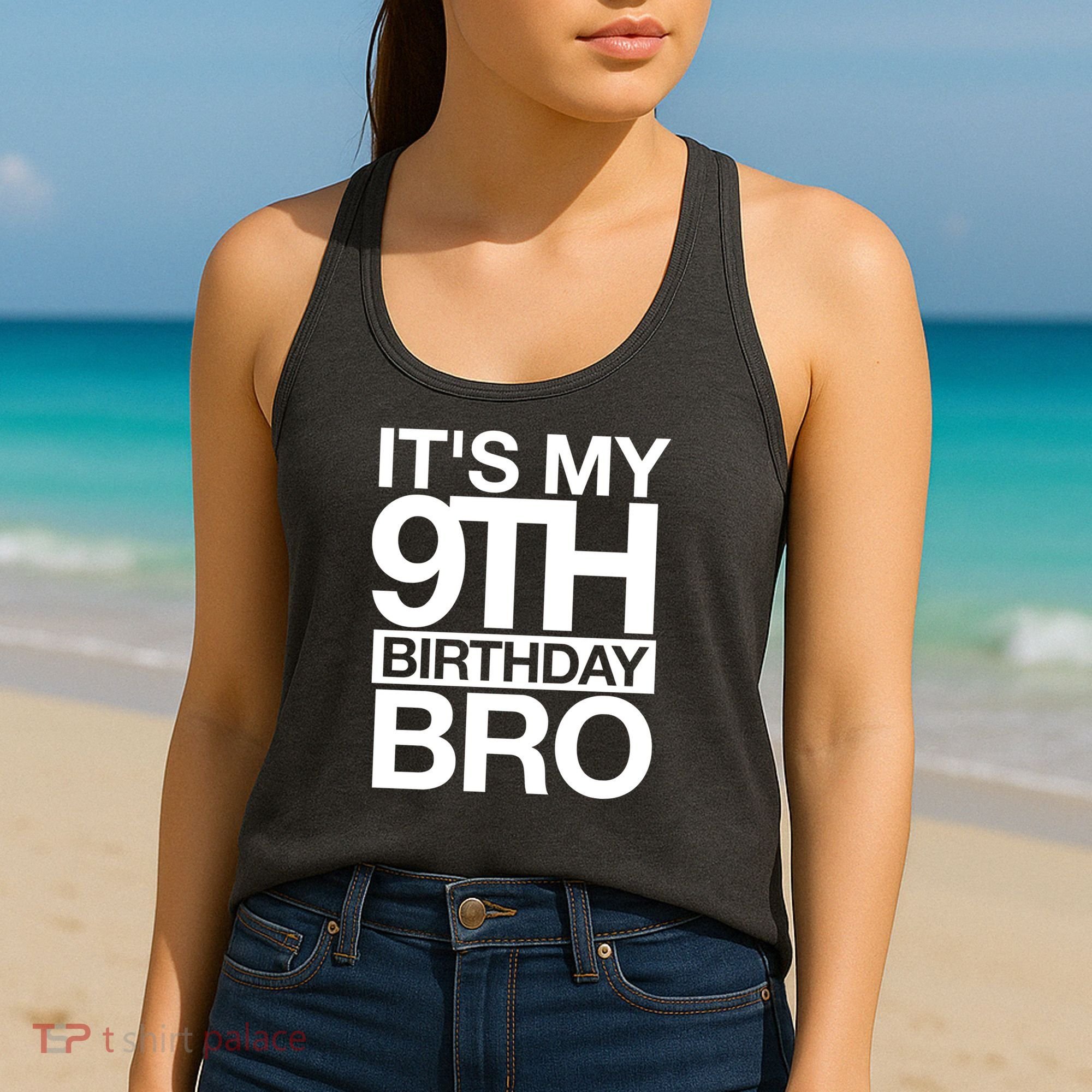 Its My 9th Birthday Bro 9th Birthday Women's Tank Top