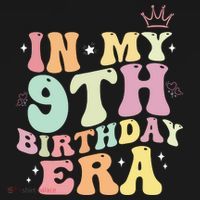In My 9th Birthday Era Nine Years Old Birthday Gift Backpack thumb 2