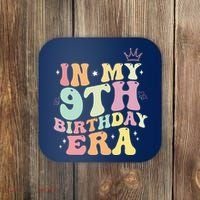 In My 9th Birthday Era Nine Years Old Birthday Gift Coaster thumb 0