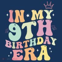 In My 9th Birthday Era Nine Years Old Birthday Gift Visor thumb 3