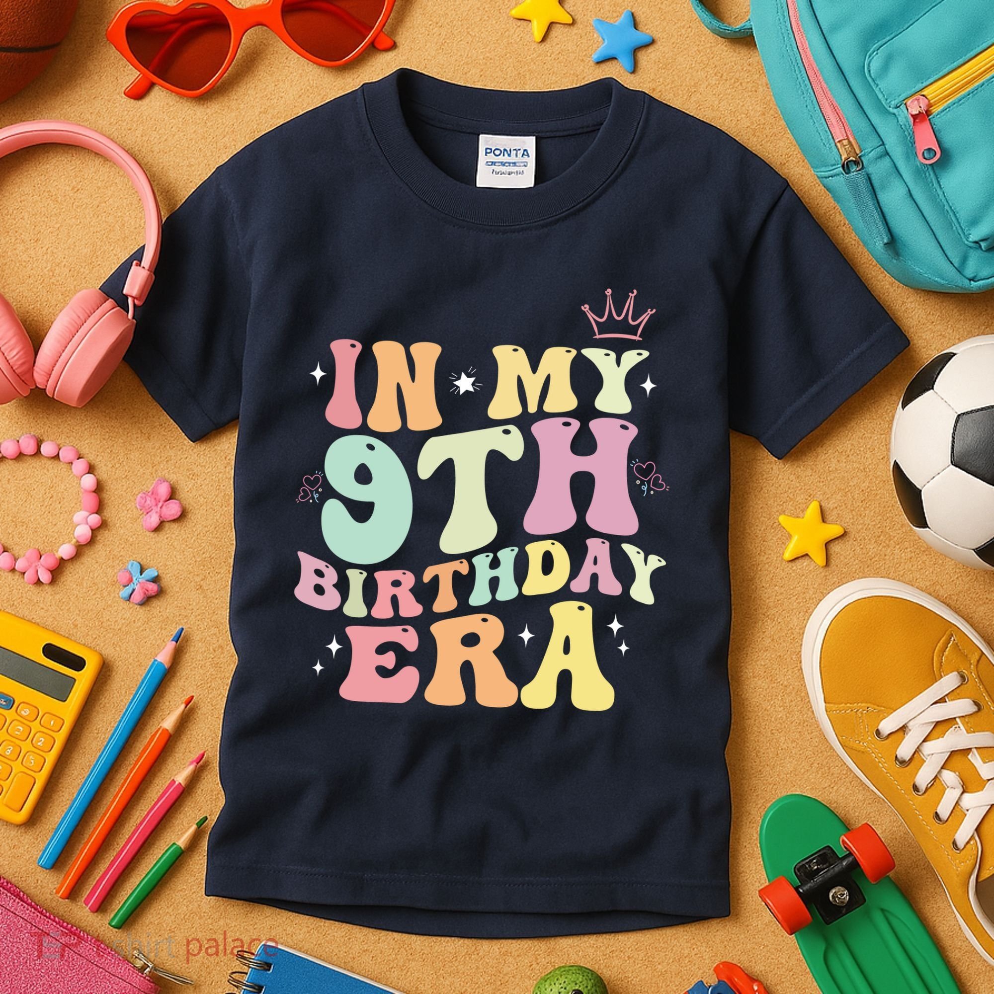 In My 9th Birthday Era Nine Years Old Birthday Gift Kids T-Shirt