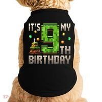 It'S My 9th Birthday 9 Year Old Gamer Pixel Birthday Boy Doggie Tank thumb 0
