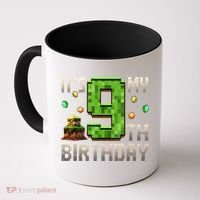 It'S My 9th Birthday 9 Year Old Gamer Pixel Birthday Boy Coffee Mug thumb 0