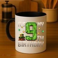 It'S My 9th Birthday 9 Year Old Gamer Pixel Birthday Boy Coffee Mug thumb 4