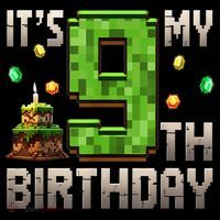 It'S My 9th Birthday 9 Year Old Gamer Pixel Birthday Boy Coffee Mug thumb 5