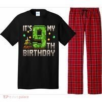 It'S My 9th Birthday 9 Year Old Gamer Pixel Birthday Boy Pajama Set thumb 0