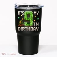 It'S My 9th Birthday 9 Year Old Gamer Pixel Birthday Boy Tumbler thumb 0