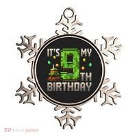 It'S My 9th Birthday 9 Year Old Gamer Pixel Birthday Boy Ornament thumb 0