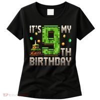 It'S My 9th Birthday 9 Year Old Gamer Pixel Birthday Boy Women's T-Shirt thumb 0