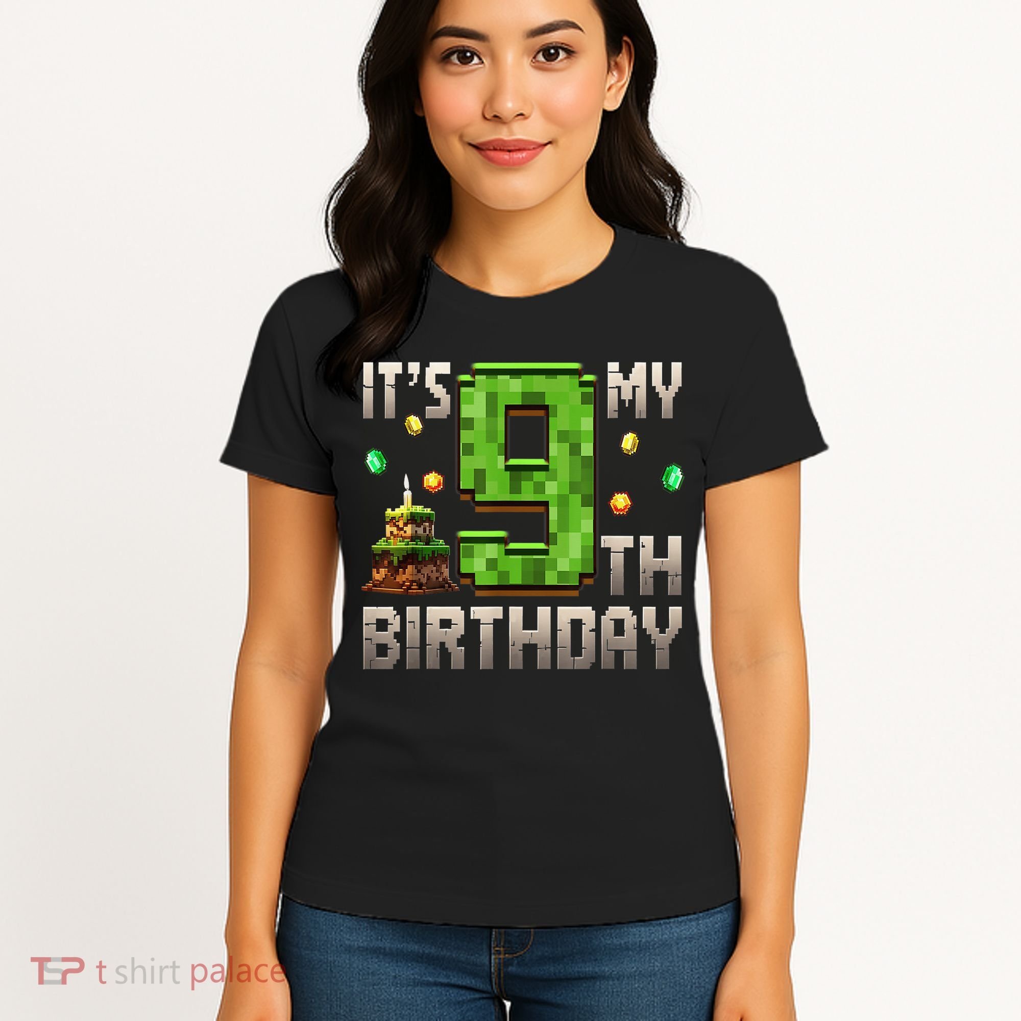 It'S My 9th Birthday 9 Year Old Gamer Pixel Birthday Boy Women's T-Shirt