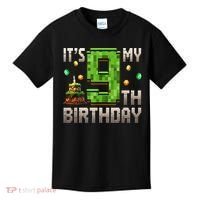 It'S My 9th Birthday 9 Year Old Gamer Pixel Birthday Boy Kids T-Shirt thumb 0