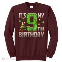 It'S My 9th Birthday 9 Year Old Gamer Pixel Birthday Boy Sweatshirt thumb 0