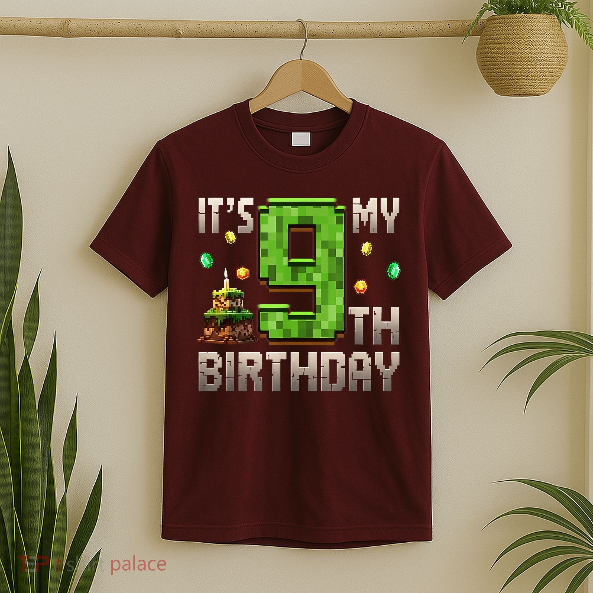 It'S My 9th Birthday 9 Year Old Gamer Pixel Birthday Boy T-Shirt