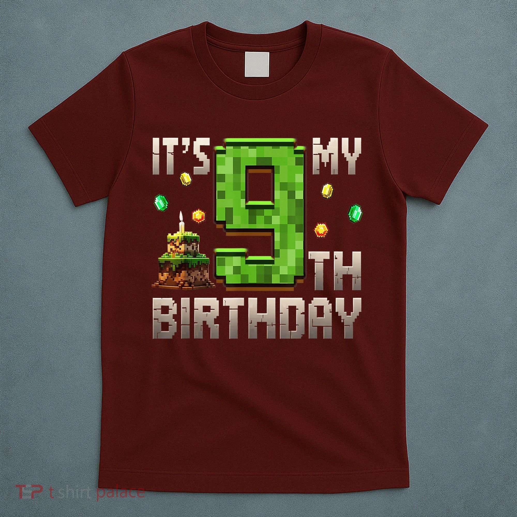 It'S My 9th Birthday 9 Year Old Gamer Pixel Birthday Boy T-Shirt